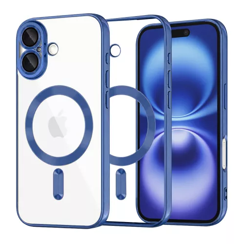 Techsuit - Luxury Crystal MagSafe tok - iPhone 16 - Kék átlátszó