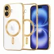 Techsuit - Luxury Crystal MagSafe tok - iPhone 16 - Arany átlátszó