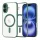 Techsuit - Luxury Crystal MagSafe tok - iPhone 16 - Sötétzöld átlátszó