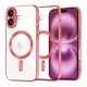 Techsuit - Luxury Crystal MagSafe tok - iPhone 16 Plus - Piros átlátszó