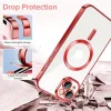 Techsuit - Luxury Crystal MagSafe tok - iPhone 16 Plus - Piros átlátszó