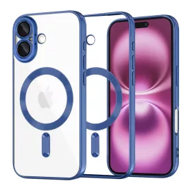   Techsuit - Luxury Crystal MagSafe tok - iPhone 16 Plus - Kék átlátszó