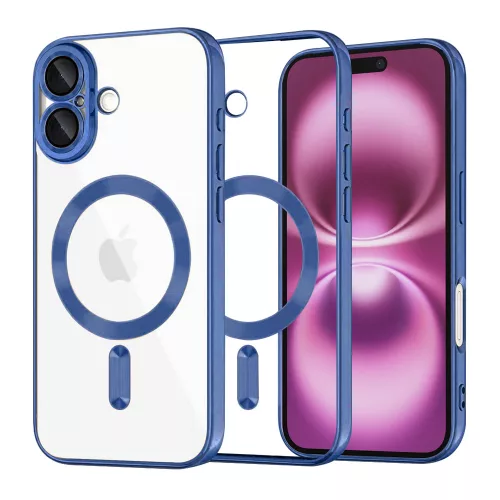 Techsuit - Luxury Crystal MagSafe tok - iPhone 16 Plus - Kék átlátszó
