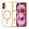 Techsuit - Luxury Crystal MagSafe tok - iPhone 16 Plus - Arany átlátszó