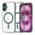Techsuit - Luxury Crystal MagSafe tok - iPhone 16 Plus - Sötétzöld átlátszó