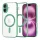 Techsuit - Luxury Crystal MagSafe tok - iPhone 16 Plus - Zöld átlátszó
