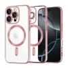Techsuit - Luxury Crystal MagSafe tok - iPhone 16 Pro - Rózsaszín átlátszó