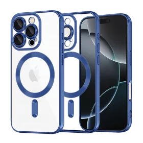   Techsuit - Luxury Crystal MagSafe tok - iPhone 16 Pro - Kék átlátszó