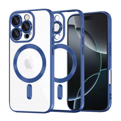 Techsuit - Luxury Crystal MagSafe tok - iPhone 16 Pro - Kék átlátszó