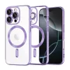 Techsuit - Luxury Crystal MagSafe tok - iPhone 16 Pro - Lila átlátszó