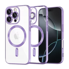   Techsuit - Luxury Crystal MagSafe tok - iPhone 16 Pro - Lila átlátszó