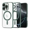 Techsuit - Luxury Crystal MagSafe tok - iPhone 16 Pro - Sötétzöld átlátszó