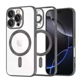   Techsuit - Luxury Crystal MagSafe tok - iPhone 16 Pro Max - Fekete átlátszó