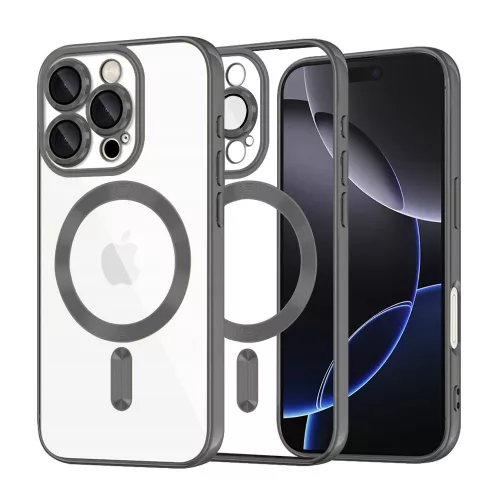Techsuit - Luxury Crystal MagSafe tok - iPhone 16 Pro Max - Fekete átlátszó