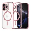 Techsuit - Luxury Crystal MagSafe tok - iPhone 16 Pro Max - Rózsaszín átlátszó