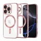 Techsuit - Luxury Crystal MagSafe tok - iPhone 16 Pro Max - Rózsaszín átlátszó