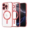 Techsuit - Luxury Crystal MagSafe tok - iPhone 16 Pro Max - Piros átlátszó