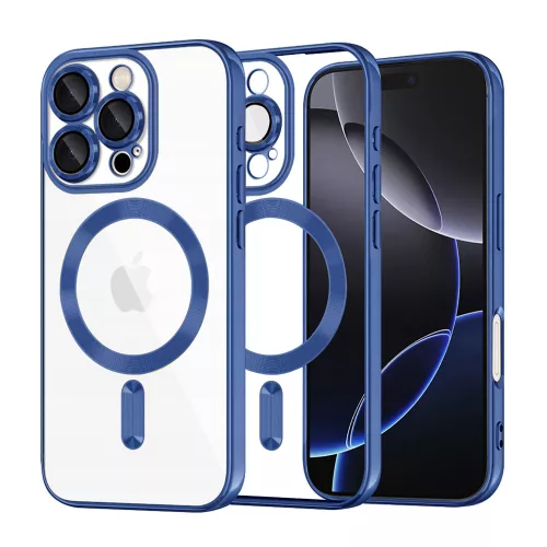 Techsuit - Luxury Crystal MagSafe tok - iPhone 16 Pro Max - Kék átlátszó