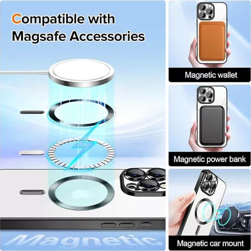 Techsuit - Luxury Crystal MagSafe tok - iPhone 16 Pro Max - Arany átlátszó