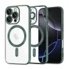 Techsuit - Luxury Crystal MagSafe tok - iPhone 16 Pro Max - Sötétzöld átlátszó