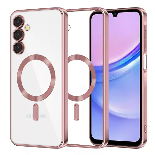 Techsuit - Luxury Crystal MagSafe - Samsung Galaxy A15 4G / A15 5G - Rózsaszín átlátszó