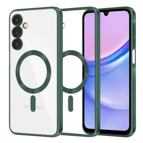   Techsuit - Luxury Crystal MagSafe - Samsung Galaxy A15 4G / A15 5G - Sötétzöld átlátszó