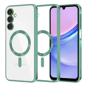   Techsuit - Luxury Crystal MagSafe tok - Samsung Galaxy A15 4G / A15 5G - Zöld átlátszó