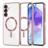 Techsuit - Luxury Crystal MagSafe tok - Samsung Galaxy A55 5G - Rózsaszín átlátszó