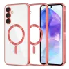 Techsuit - Luxury Crystal MagSafe tok - Samsung Galaxy A55 5G - Piros átlátszó