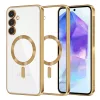 Techsuit - Luxury Crystal MagSafe tok - Samsung Galaxy A55 5G - Arany átlátszó