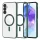 Techsuit - Luxury Crystal MagSafe tok - Samsung Galaxy A55 5G - Sötétzöld átlátszó