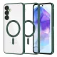 Techsuit - Luxury Crystal MagSafe tok - Samsung Galaxy A55 5G - Sötétzöld átlátszó