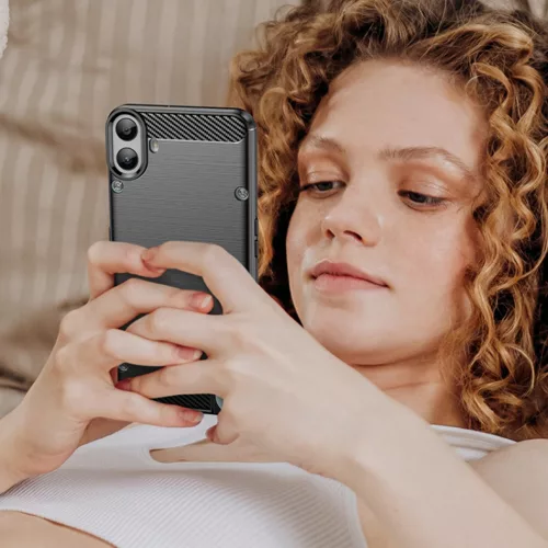 Techsuit - Carbon szilikon tok - Nothing CMF Phone 1 - Fekete