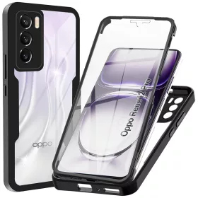  Techsuit - ColorVerse 360 tok kijelzővédővel - Oppo Reno12 Pro - Fekete