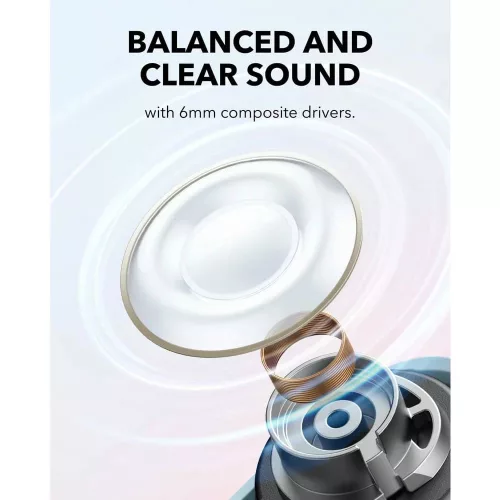 Anker - Vezeték nélküli fülhallgató SoundCore A30i (A3958G31) - Bluetooth 5.4, Zajszűrős, IP54, Mikrofonnal - Kék
