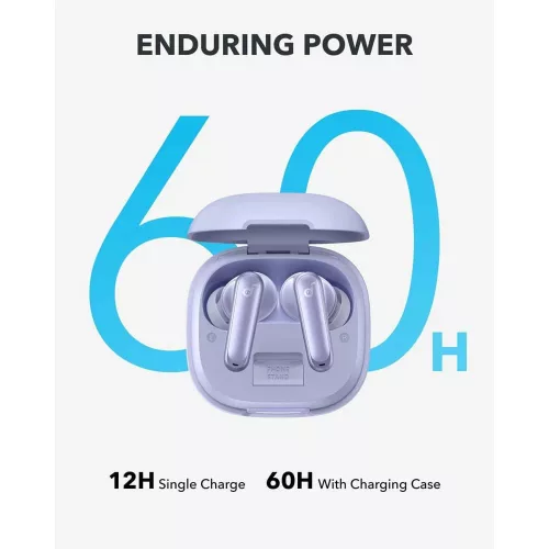 Anker - Vezeték nélküli fülhallgató SoundCore P40i (A3955GQ1) - TWS, Zajszűrő, Bluetooth 5.2, Érintésvezérlés - Lila