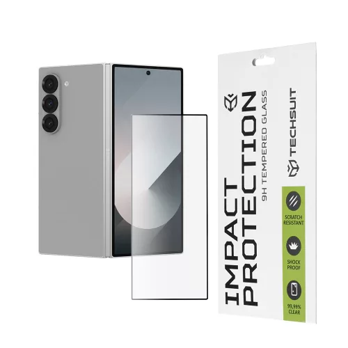 Techsuit - 111D Full Cover / Full Glue üvegfólia [Outside Screen] - Samsung Galaxy Z Fold6 - Fekete széllel
