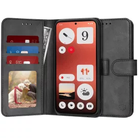   Techsuit - Diary Book kinyitható tok - Nothing CMF Phone 1 - Fekete