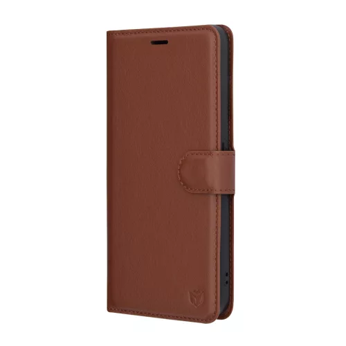 Techsuit - Leather Folio kinyitható tok - Nothing CMF Phone 1 - Barna