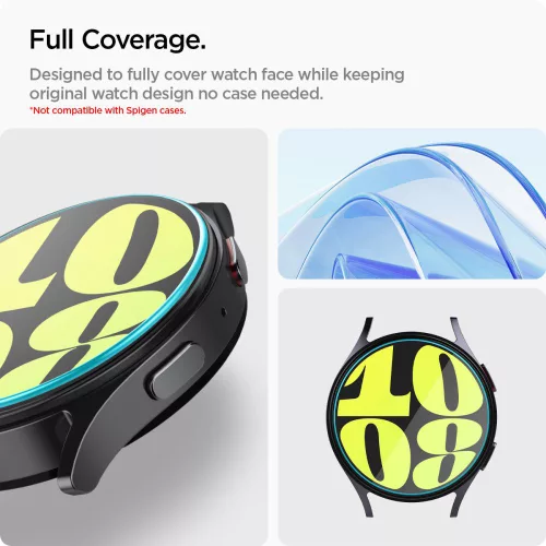 Spigen - (2 pack) Glas.tR EZ Fit (AGL08493) - Samsung Galaxy Watch7 44mm - Clear