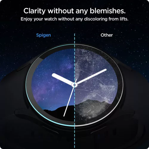 Spigen - (2 pack) Glas.tR EZ Fit (AGL08493) - Samsung Galaxy Watch7 44mm - Clear