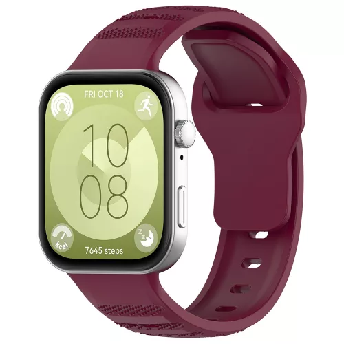 Techsuit - Watchband (W050) - Huawei Watch Fit 3 /  Fit 4 /  Fit 4 Pro / Fit 5 / Fit 5 Pro - Bordeaux