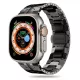 Techsuit - Watchband (W063) - Apple Watch 1/2/3/4/5/6/7/8/9/10/11/SE/SE 2/SE 3/Ultra/2/3 (42/44/45/46/49mm) - Black