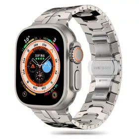   Techsuit - Watchband (W063) - Apple Watch 1/2/3/4/5/6/7/8/9/10/11/SE/SE 2/SE 3/Ultra/2/3 (42/44/45/46/49mm) - Titanium