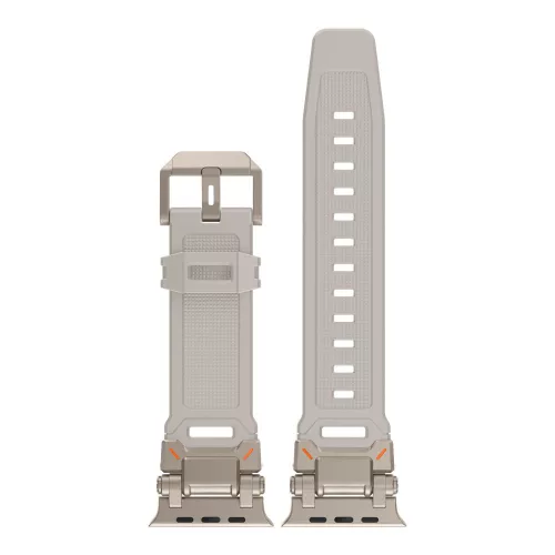 Techsuit - Watchband (W064) - Apple Watch 1/2/3/4/5/6/7/8/9/10/11/SE/SE 2/SE 3/Ultra/2/3(42/44/45/46/49mm) - Silver Starlight