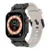 Techsuit - Watchband (W064) - Apple Watch 1/2/3/4/5/6/7/8/9/10/11/SE/SE 2/SE 3/Ultra/2/3 (42/44/45/46/49mm) - Black Gray