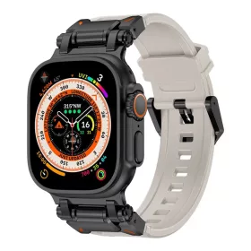   Techsuit - Watchband (W064) - Apple Watch 1/2/3/4/5/6/7/8/9/10/11/SE/SE 2/SE 3/Ultra/2/3 (42/44/45/46/49mm) - Black Gray