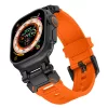 Techsuit - Watchband (W064) - Apple Watch 1/2/3/4/5/6/7/8/9/10/11/SE/SE 2/SE 3/Ultra/2/3 (42/44/45/46/49mm) - Black Orange