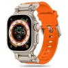 Techsuit - Watchband (W064) - Apple Watch 1/2/3/4/5/6/7/8/9/10/11/SE/SE 2/SE 3/Ultra/2/3 (42/44/45/46/49mm) - Silver Orange