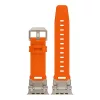 Techsuit - Watchband (W064) - Apple Watch 1/2/3/4/5/6/7/8/9/10/11/SE/SE 2/SE 3/Ultra/2/3 (42/44/45/46/49mm) - Silver Orange